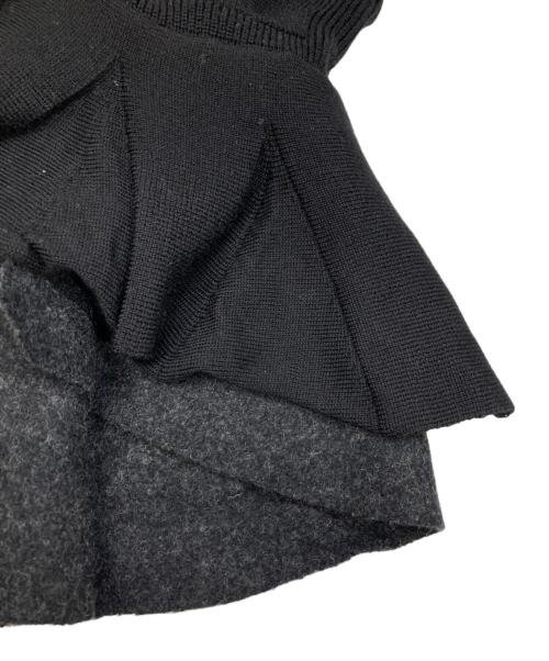 sacai（サカイ）sacai (サカイ) 二重ペプラムニットカーディガン ブラック サイズ:1の古着・服飾アイテム
