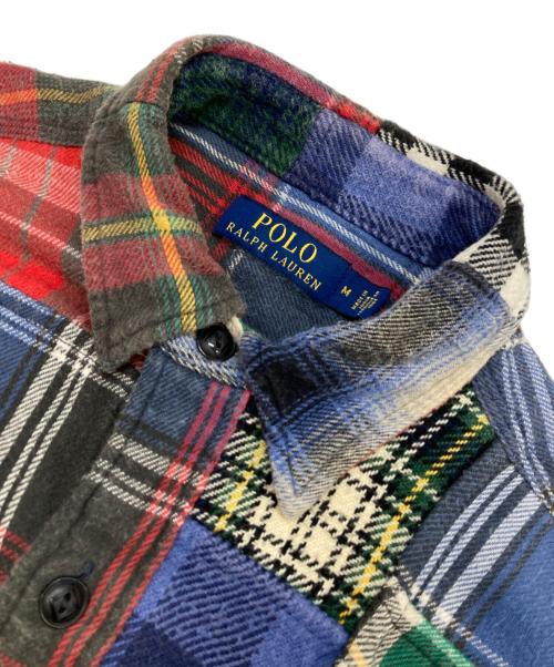 POLO RALPH LAUREN（ポロ・ラルフローレン）POLO RALPH LAUREN (ポロ・ラルフローレン) パッチワークシャツ マルチカラー サイズ:Mの古着・服飾アイテム