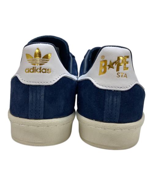 adidas（アディダス）adidas (アディダス) A BATHING APE (アベイシングエイプ) Campus 80's ネイビー サイズ:25.5 未使用品の古着・服飾アイテム