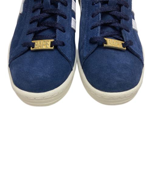 adidas（アディダス）adidas (アディダス) A BATHING APE (アベイシングエイプ) Campus 80's ネイビー サイズ:25.5 未使用品の古着・服飾アイテム
