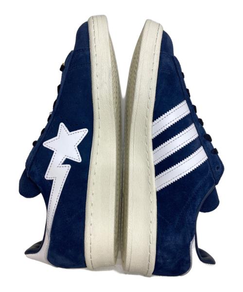 adidas（アディダス）adidas (アディダス) A BATHING APE (アベイシングエイプ) Campus 80's ネイビー サイズ:25.5 未使用品の古着・服飾アイテム