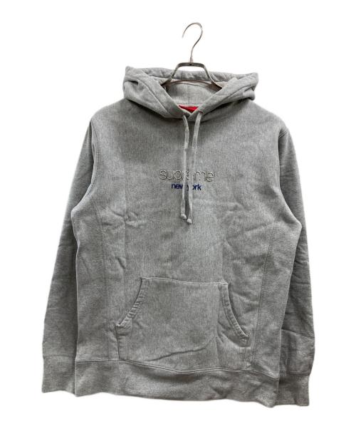 SUPREME（シュプリーム）SUPREME (シュプリーム) CHROME Classic logo hooded sweatshirt グレー サイズ:Mの古着・服飾アイテム
