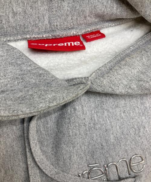 SUPREME（シュプリーム）SUPREME (シュプリーム) CHROME Classic logo hooded sweatshirt グレー サイズ:Mの古着・服飾アイテム