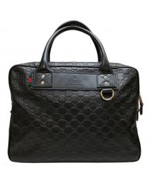 GUCCI（グッチ）の古着「グッチシマ ウェブループ ビジネスバッグ」｜ブラック
