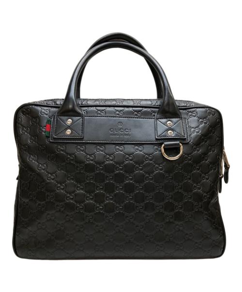 GUCCI（グッチ）GUCCI (グッチ) グッチシマ ウェブループ ビジネスバッグ ブラックの古着・服飾アイテム