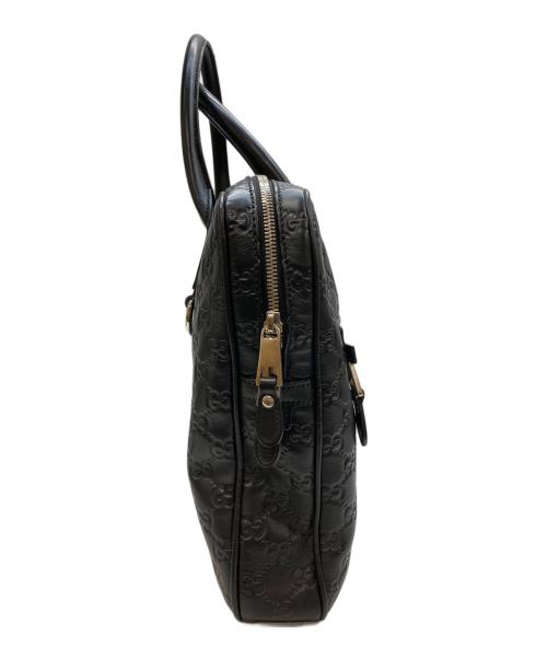 GUCCI（グッチ）GUCCI (グッチ) グッチシマ ウェブループ ビジネスバッグ ブラックの古着・服飾アイテム