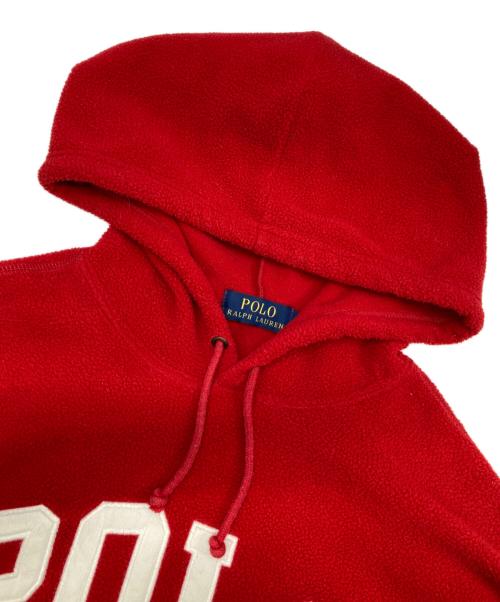 POLO RALPH LAUREN（ポロ・ラルフローレン）POLO RALPH LAUREN (ポロ・ラルフローレン) ボアロゴパーカー レッド サイズ:Mの古着・服飾アイテム