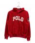 POLO RALPH LAUREN（ポロ・ラルフローレン）の古着「ボアロゴパーカー」｜レッド