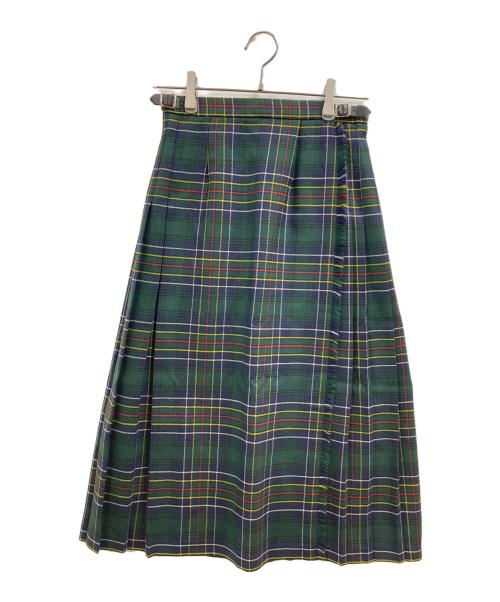 O'NEIL OF DUBLIN（オニール オブ ダブリン）O'NEIL OF DUBLIN (オニール オブ ダブリン) ラップスカート グリーン サイズ:GB8の古着・服飾アイテム