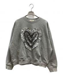 POPPY（ポピー）の古着「HEART TULLE SWEATSHIRT」｜グレー