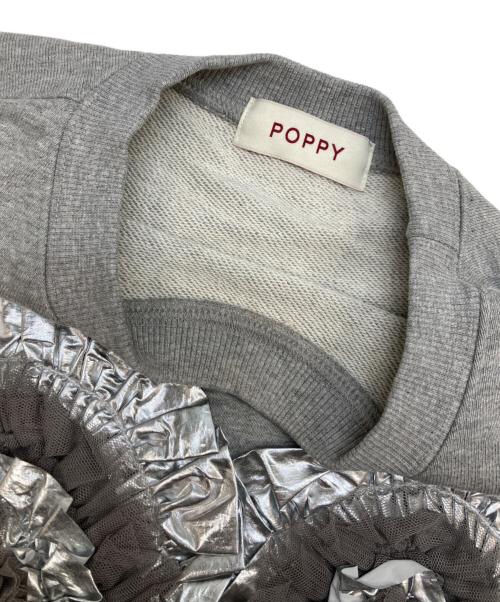 POPPY（ポピー）POPPY (ポピー) HEART TULLE SWEATSHIRT グレー サイズ:FREEの古着・服飾アイテム