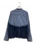 POPPY (ポピー) TULLE DOCKING FLARE SHIRT ネイビー サイズ:FREE：7000円