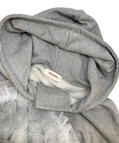 POPPY（ポピー）POPPY (ポピー) TULLE DOCKING HOODIE グレー サイズ:FREEの古着・服飾アイテム
