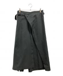 132 5. ISSEY MIYAKE（132 5. イッセイ ミヤケ）の古着「ラップスカート」｜グリーン
