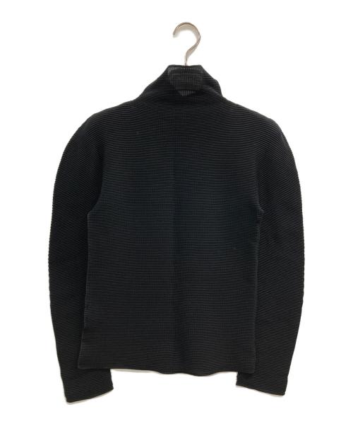me ISSEY MIYAKE（ミーイッセイ ミヤケ）me ISSEY MIYAKE (ミーイッセイ ミヤケ) ハイネックプリーツカットソー ブラック サイズ:不明(実寸参照)の古着・服飾アイテム