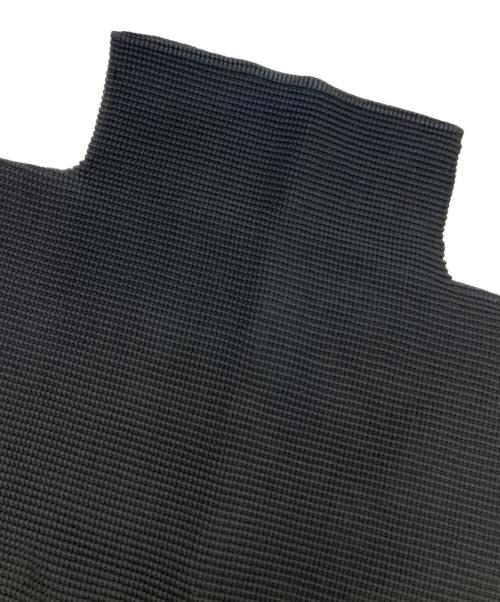 me ISSEY MIYAKE（ミーイッセイ ミヤケ）me ISSEY MIYAKE (ミーイッセイ ミヤケ) ハイネックプリーツカットソー ブラック サイズ:不明(実寸参照)の古着・服飾アイテム