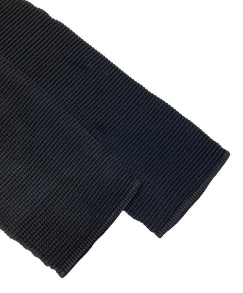 me ISSEY MIYAKE（ミーイッセイ ミヤケ）me ISSEY MIYAKE (ミーイッセイ ミヤケ) ハイネックプリーツカットソー ブラック サイズ:不明(実寸参照)の古着・服飾アイテム