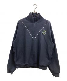 LACOSTE（ラコステ）の古着「ダブルフェイス鹿の子ハーフジップジャケット」｜ネイビー