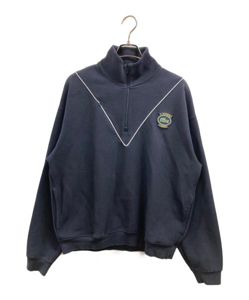 LACOSTE（ラコステ）LACOSTE (ラコステ) ダブルフェイス鹿の子ハーフジップジャケット ネイビー サイズ:US Mの古着・服飾アイテム