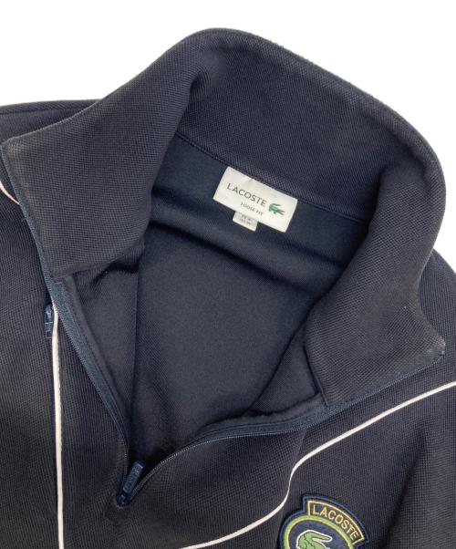 LACOSTE（ラコステ）LACOSTE (ラコステ) ダブルフェイス鹿の子ハーフジップジャケット ネイビー サイズ:US Mの古着・服飾アイテム