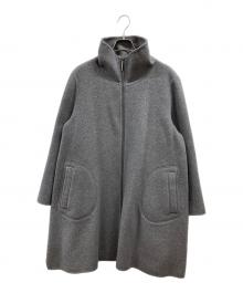 EMPORIO ARMANI（エンポリオ アルマーニ）の古着「ニットスタンドカラージャケット」｜グレー