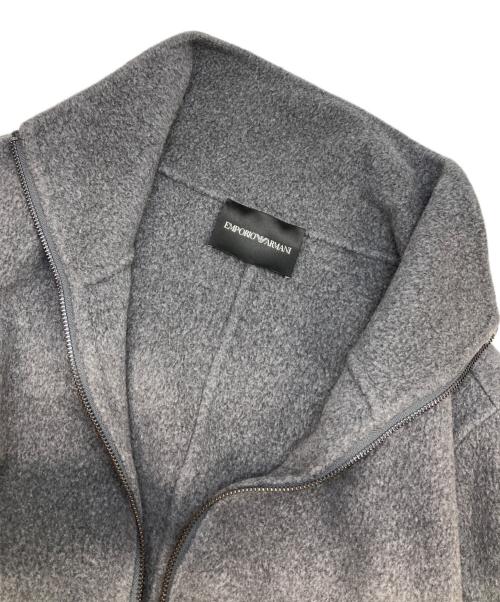 EMPORIO ARMANI（エンポリオ アルマーニ）EMPORIO ARMANI (エンポリオ アルマーニ) ニットスタンドカラージャケット グレー サイズ:38の古着・服飾アイテム