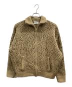 soerteソエルテ）の古着「Oversize jacquard drivers knit」｜ベージュ