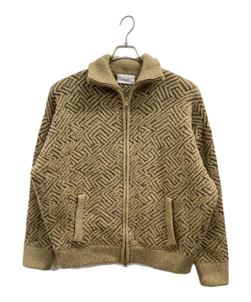 soerte（ソエルテ）soerte (ソエルテ) Oversize jacquard drivers knit ベージュ サイズ:2の古着・服飾アイテム