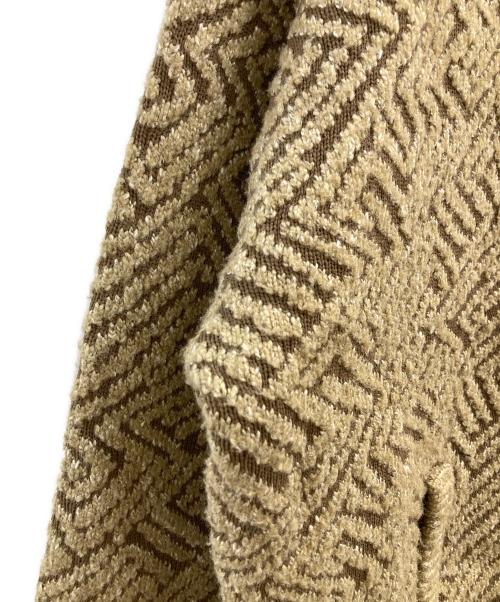 soerte（ソエルテ）soerte (ソエルテ) Oversize jacquard drivers knit ベージュ サイズ:2の古着・服飾アイテム