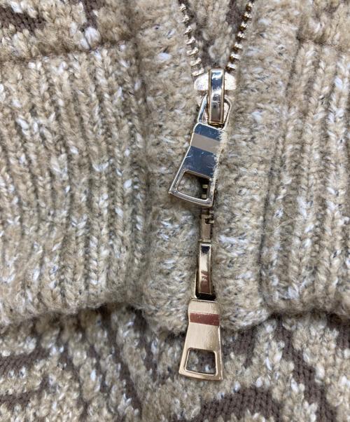 soerte（ソエルテ）soerte (ソエルテ) Oversize jacquard drivers knit ベージュ サイズ:2の古着・服飾アイテム