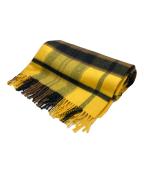 JOHNSTONS OF ELGINジョンストンズ オブ エルガン）の古着「カシミヤブレンドマフラー」｜イエロー