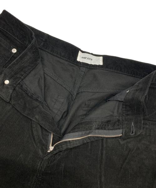 everyone（エブリワン）everyone (エブリワン) wide straight corduroy trousers ブラック サイズ:Lの古着・服飾アイテム