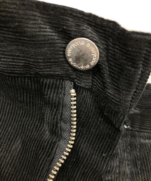 everyone（エブリワン）everyone (エブリワン) wide straight corduroy trousers ブラック サイズ:Lの古着・服飾アイテム