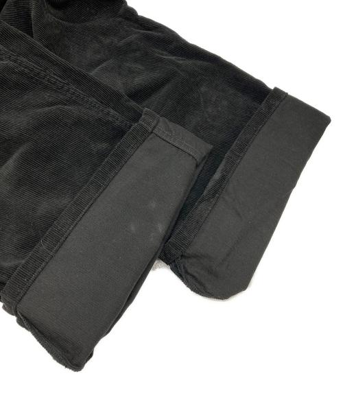 everyone（エブリワン）everyone (エブリワン) wide straight corduroy trousers ブラック サイズ:Lの古着・服飾アイテム