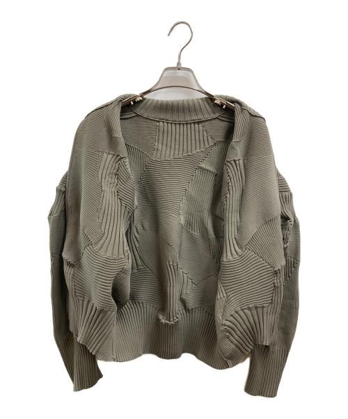 ISSEY MIYAKE（イッセイミヤケ）ISSEY MIYAKE (イッセイミヤケ) KONE KONE ジップアップ ブルゾン オリーブ サイズ:2の古着・服飾アイテム