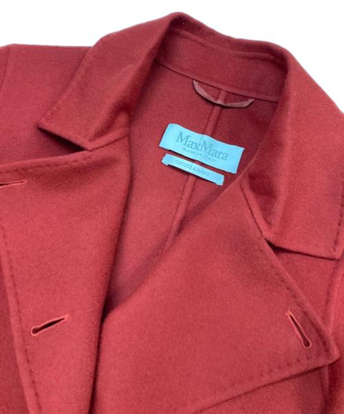 MaxMara（マックスマーラ）MaxMara (マックスマーラ) カシミアブレンドショートコート レッド サイズ:40の古着・服飾アイテム