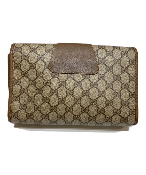 GUCCI（グッチ）GUCCI (グッチ) GGプラスシェリーラインクラッチバッグ ベージュの古着・服飾アイテム