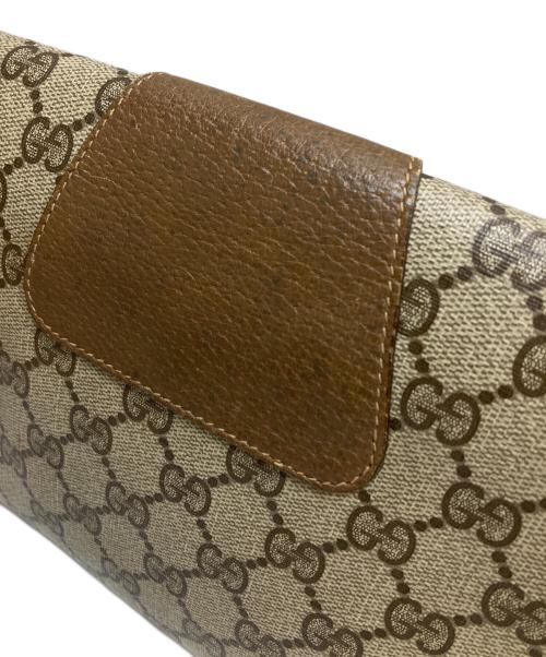 GUCCI（グッチ）GUCCI (グッチ) GGプラスシェリーラインクラッチバッグ ベージュの古着・服飾アイテム