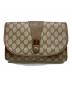 GUCCI（グッチ）の古着「GGプラスシェリーラインクラッチバッグ」｜ベージュ
