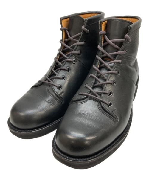 Y's for men（ワイズフォーメン）Y's for men (ワイズフォーメン) レースアップショートブーツ ブラック サイズ:4の古着・服飾アイテム