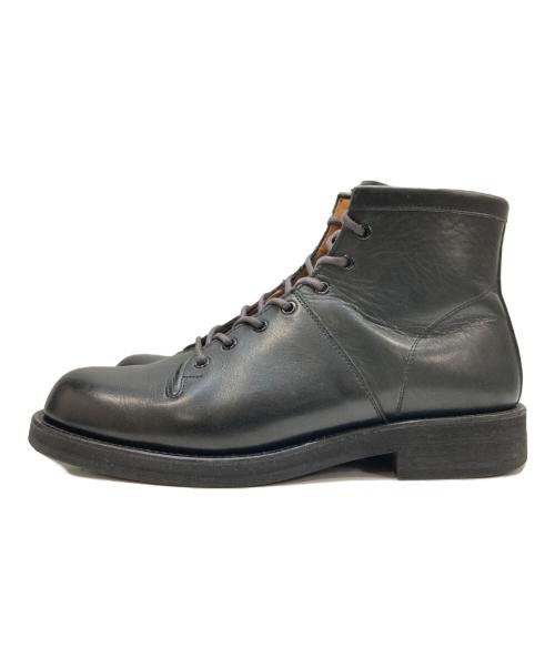 Y's for men（ワイズフォーメン）Y's for men (ワイズフォーメン) レースアップショートブーツ ブラック サイズ:4の古着・服飾アイテム