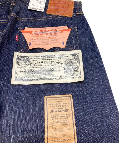 LEVI'S（リーバイス）LEVI'S (リーバイス) S501XX デニムパンツ　99年 ボタン裏刻印 555 バレンシア工場 USA製 BIGE　デッドストック フラッシャー付き インディゴ サイズ:W34 未使用品の古着・服飾アイテム