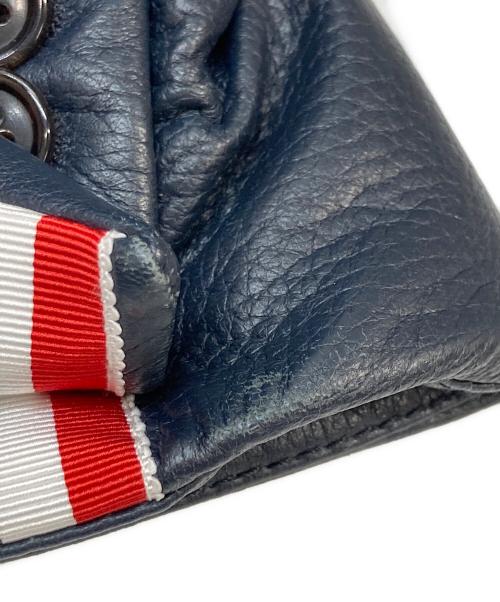 Thom Browne（トムブラウン）Thom Browne (トムブラウン) ダウン クラシック シングルブレスト スポーツコート ディアスキン ネイビー×レッドの古着・服飾アイテム