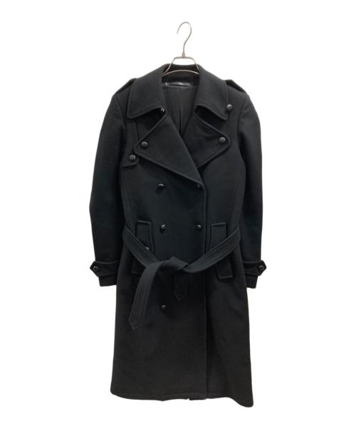 KRIS VAN ASSCHE（クリス ヴァン アッシュ）KRIS VAN ASSCHE (クリス ヴァン アッシュ) ウールカシミヤブレンドロングコート ブラック サイズ:38の古着・服飾アイテム