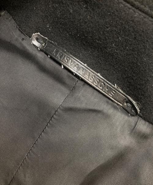 KRIS VAN ASSCHE（クリス ヴァン アッシュ）KRIS VAN ASSCHE (クリス ヴァン アッシュ) ウールカシミヤブレンドロングコート ブラック サイズ:38の古着・服飾アイテム