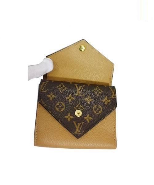 LOUIS VUITTON（ルイ ヴィトン）LOUIS VUITTON (ルイヴィトン) ポルトフォイユ ドゥブルV コンパクト ブラウン×ベージュ サイズ:- モノグラム M64419  CA5117の古着・服飾アイテム