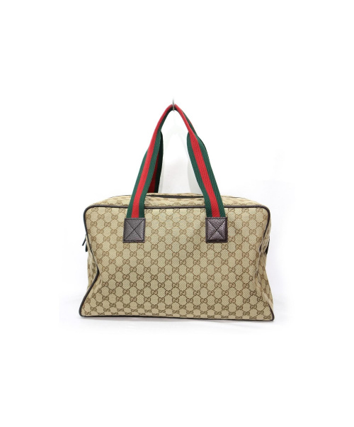 GUCCI（グッチ）GUCCI (グッチ) ボストンバッグ ブラウン GG 153240 204046の古着・服飾アイテム