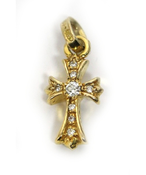 CHROME HEARTS（クロムハーツ）CHROME HEARTS (クロムハーツ) CROSS BABY FAT WITH DIAMOND 22 22Kの古着・服飾アイテム