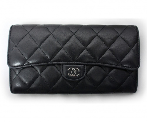 CHANEL（シャネル）CHANEL (シャネル) 長財布 ブラック マトラッセ A80758 22553743の古着・服飾アイテム