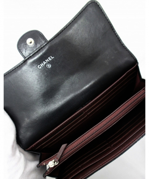 CHANEL（シャネル）CHANEL (シャネル) 長財布 ブラック マトラッセ A80758 22553743の古着・服飾アイテム